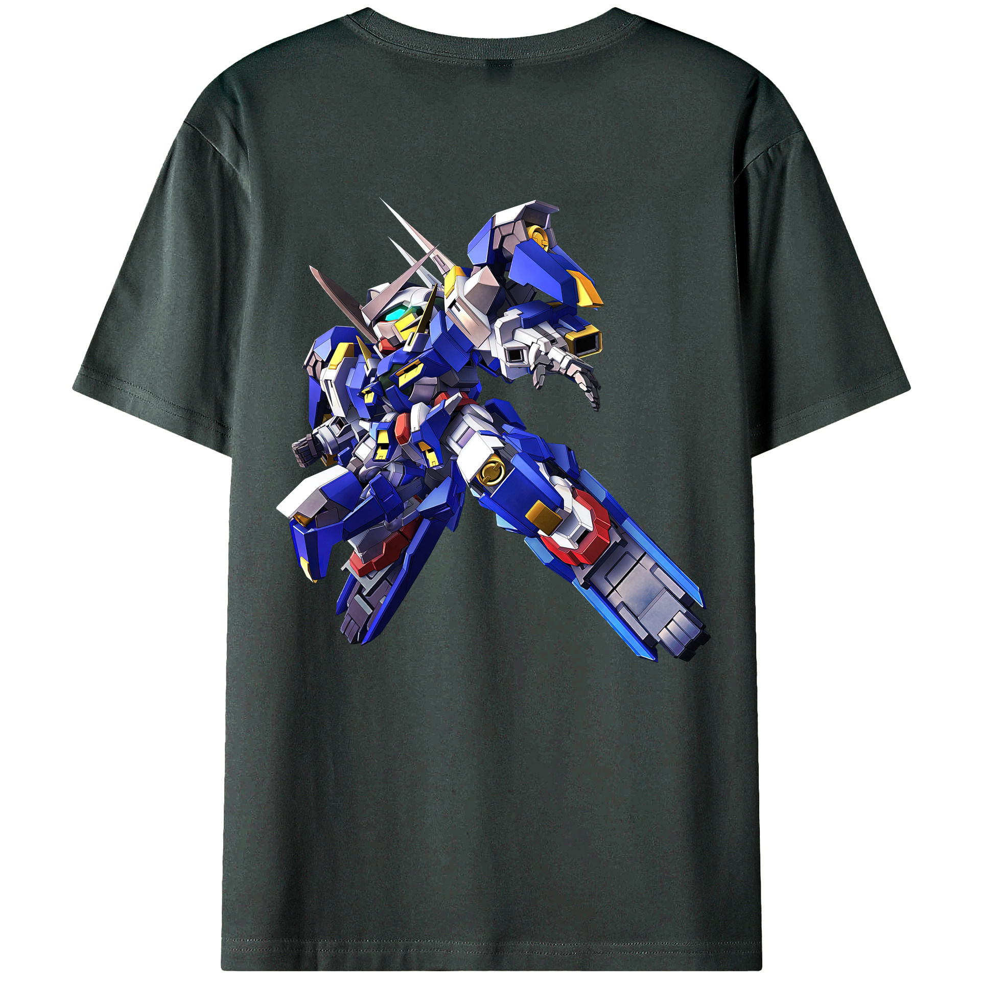 （画像用） 機動戦士ガンダム Mobile Suit Gundam 綿100％ メンズ半袖Tシャツ（バックプリント） 通気性